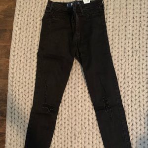 Hollister Black Ripped Jeans